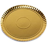 Guardini- Monouso- 3 Bandejas Ø 31cm. Material: Cartón- Color Dorado.